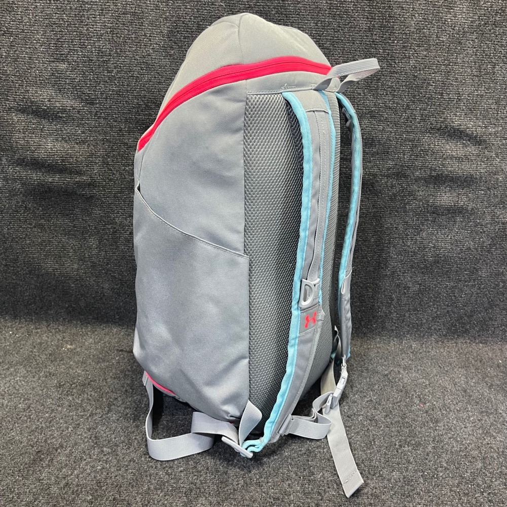 Under Armour UA Contain NEXT Storm Athlete Issued Backpack Gray Pink Sport Bag - Picture 10 of 16
